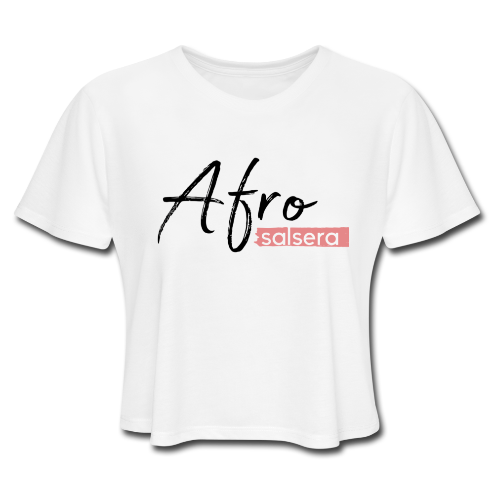 Afro Salsera Cropped - white