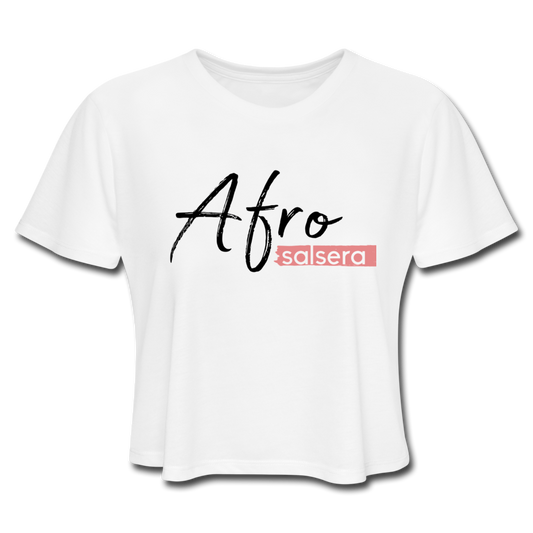 Afro Salsera Cropped - white