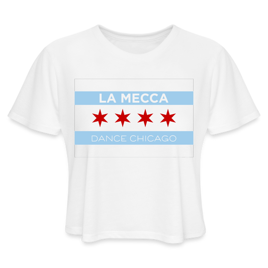 La Mecca Dance Chicago Flag Women's Cropped T-Shirt - white