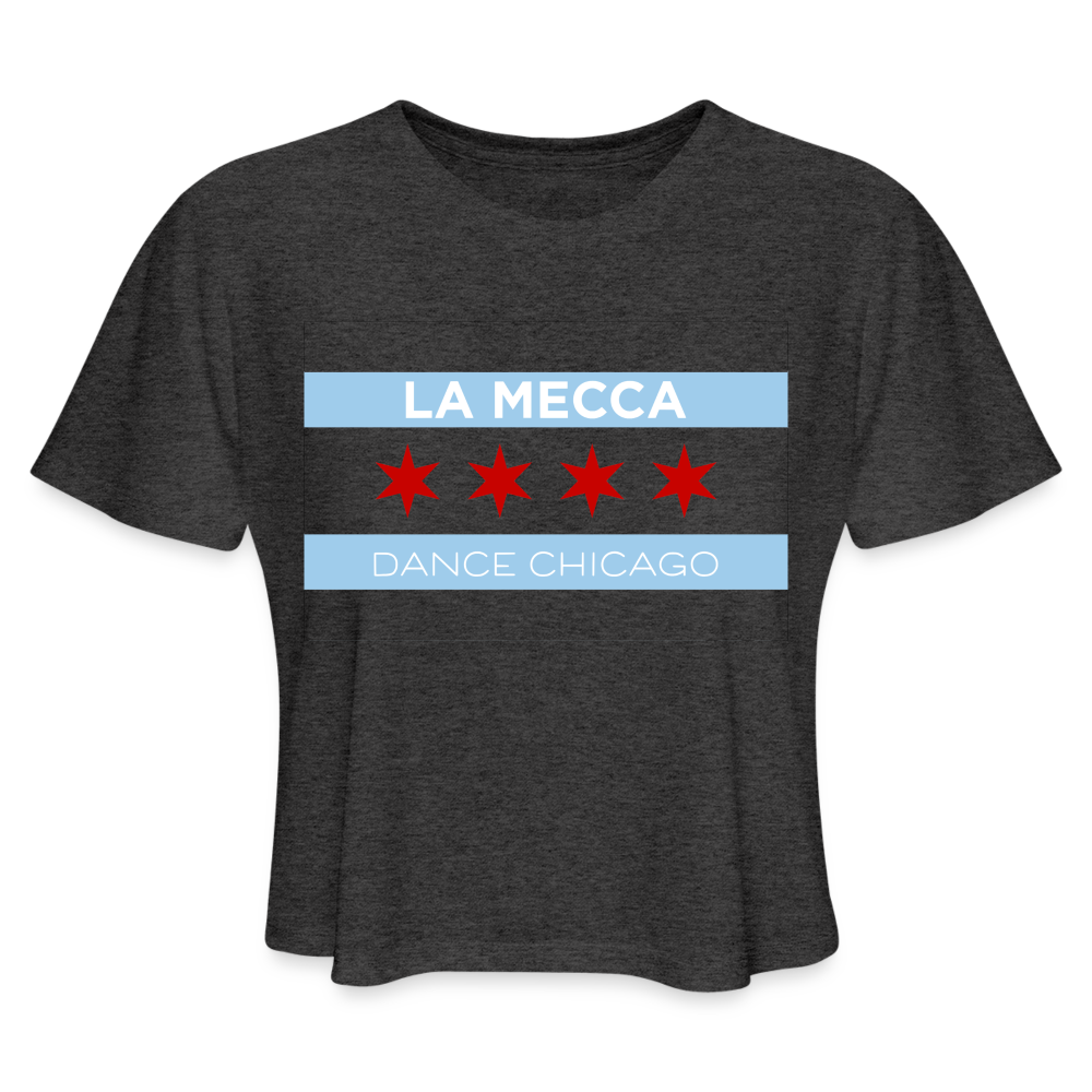 La Mecca Dance Chicago Flag Women's Cropped T-Shirt - deep heather