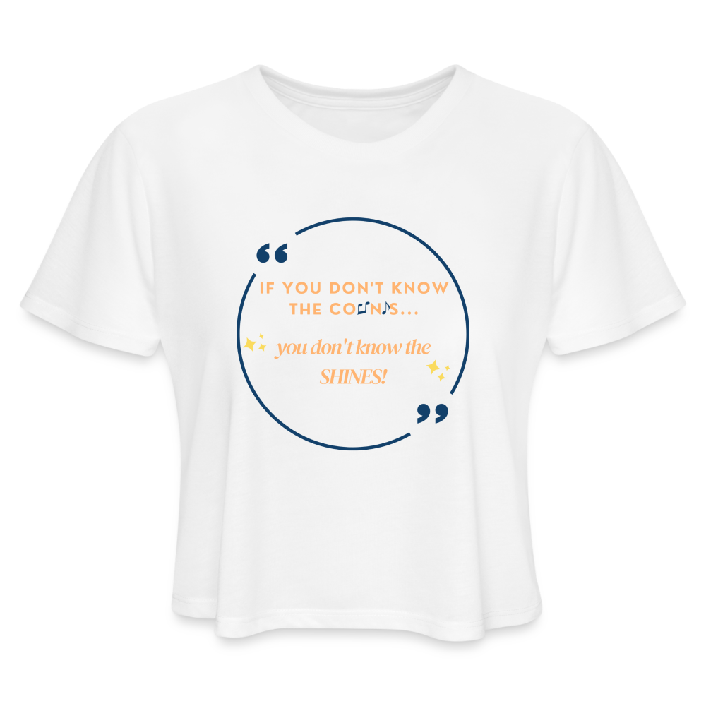 If you don't know the counts....Women's Cropped T-shirt - white