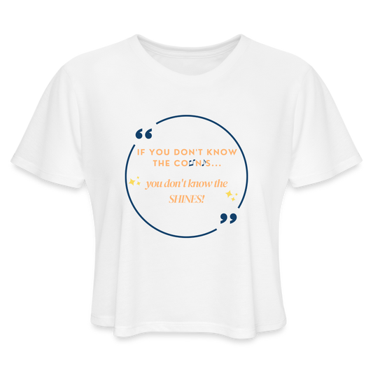 If you don't know the counts....Women's Cropped T-shirt - white